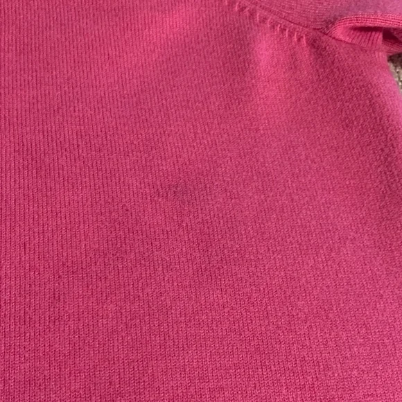 Crown & Ivy Hot Pink Puff Sleeve Sweater Plus 2X – Preppy Feminine Winter Knit - Picture 12 of 16